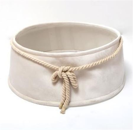 .xmas. Copribase Velluto Bianco 65x53x23cm