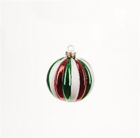 .xmas. Box 2 Sfere Vetro Circus 12cm