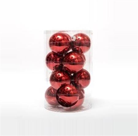 .xmas. Box 2 Sfere D.12cm - Rosso Metallizzato