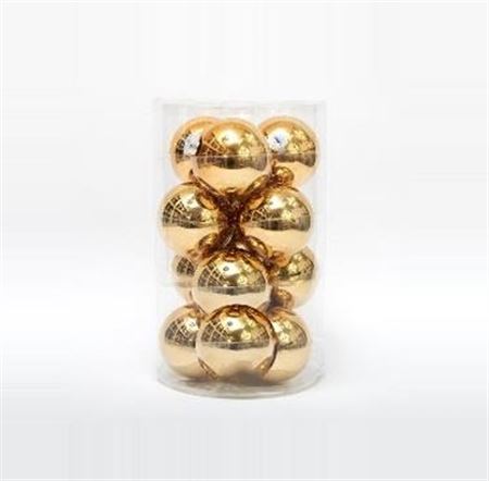 .xmas. Box 2 Sfere D.12cm - Oro Metallizzato
