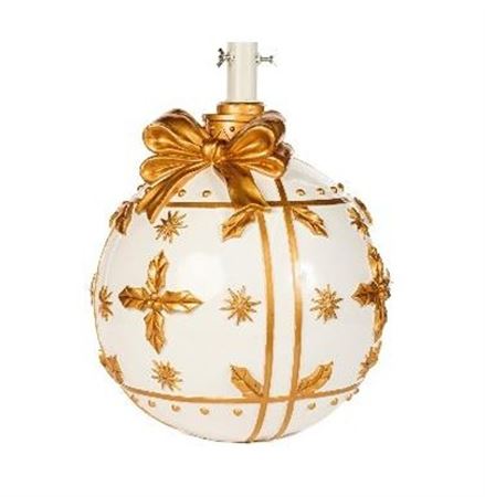.xmas. Base Albero Sfera Fiocco Oro 51x51x61cm