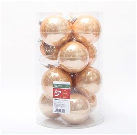 .xmas. Box 12 Sfere Vetro D.10cm - Ramage