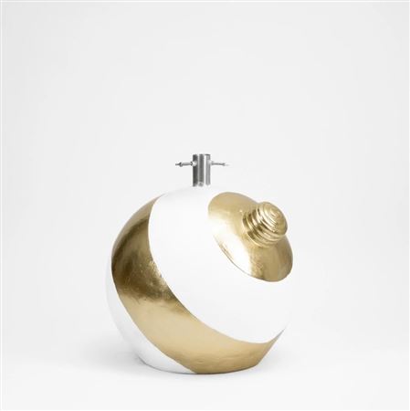 .xmas. Base Albero Sfera D.44cm Fasce Bianco Oro