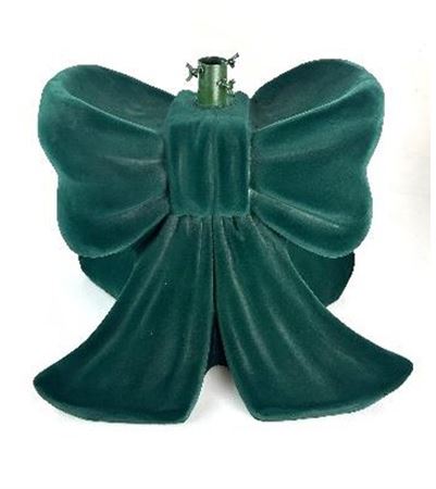 .xmas. Base Albero Fiocco Flockato Verde 48x34x44c