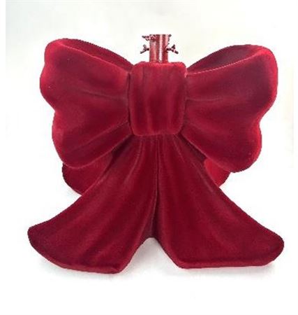 .xmas. Base Albero Fiocco Flockato Bord. 48x34x44c