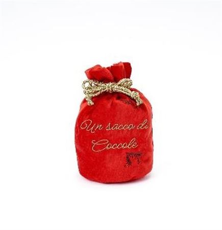 .xmas. Sacco Velluto 10x17cm - Rosso