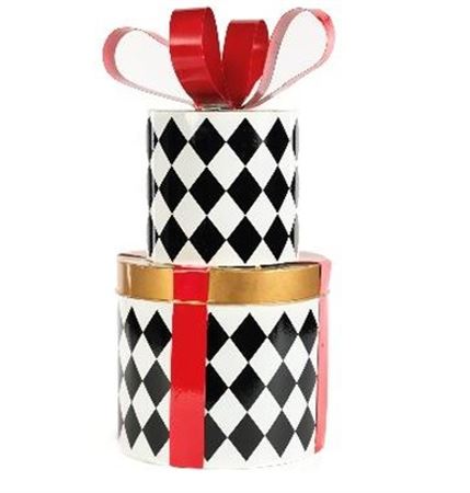 .xmas. Pacchi Scacchi Metal 20x20x40cm