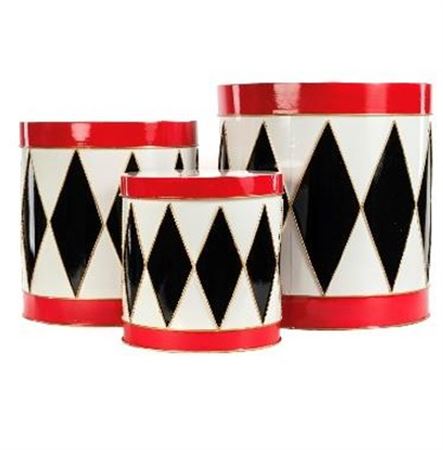 .xmas. Set 3 Scatole Tamburo D.35-29-24cm