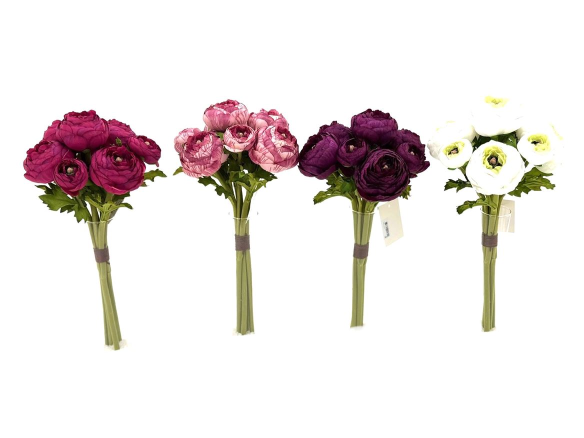 Art. Mazzo Ranunculus Bouquet X8 - White