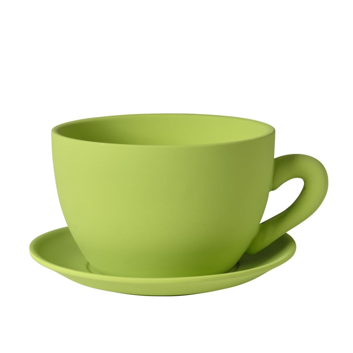 Vasi Ceramica. Tazza + Piattino 23x19x12cm - Lt.gr