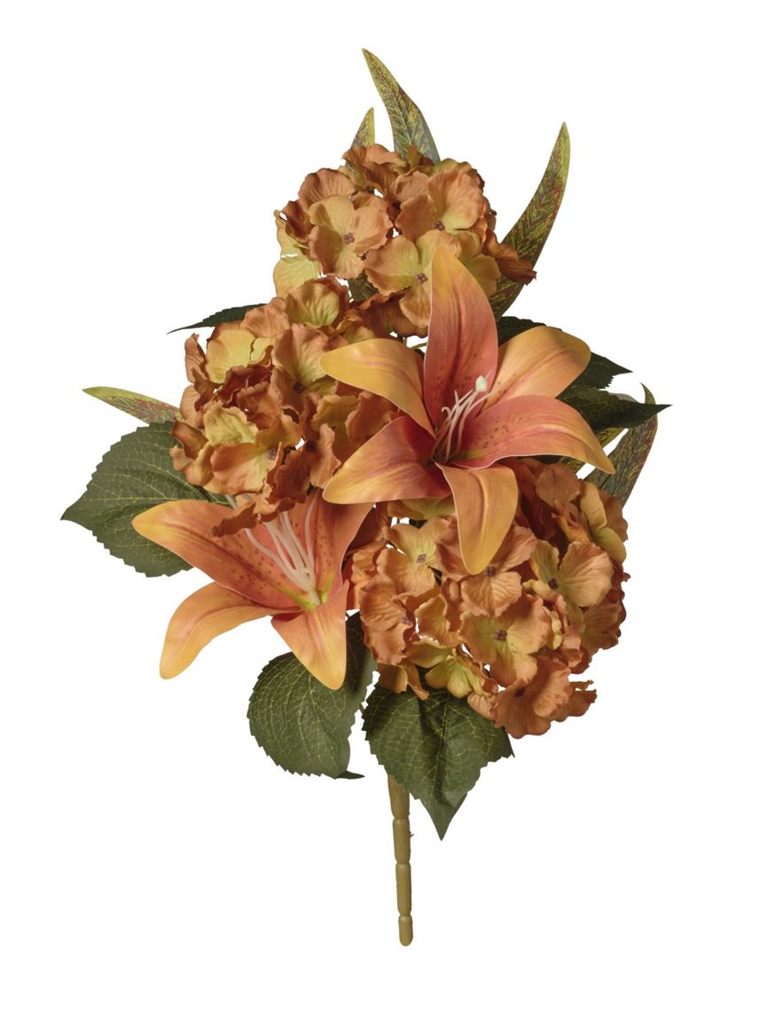 Art. Mazzo Ant. Front Rose/orten. X7 Cm46- Must