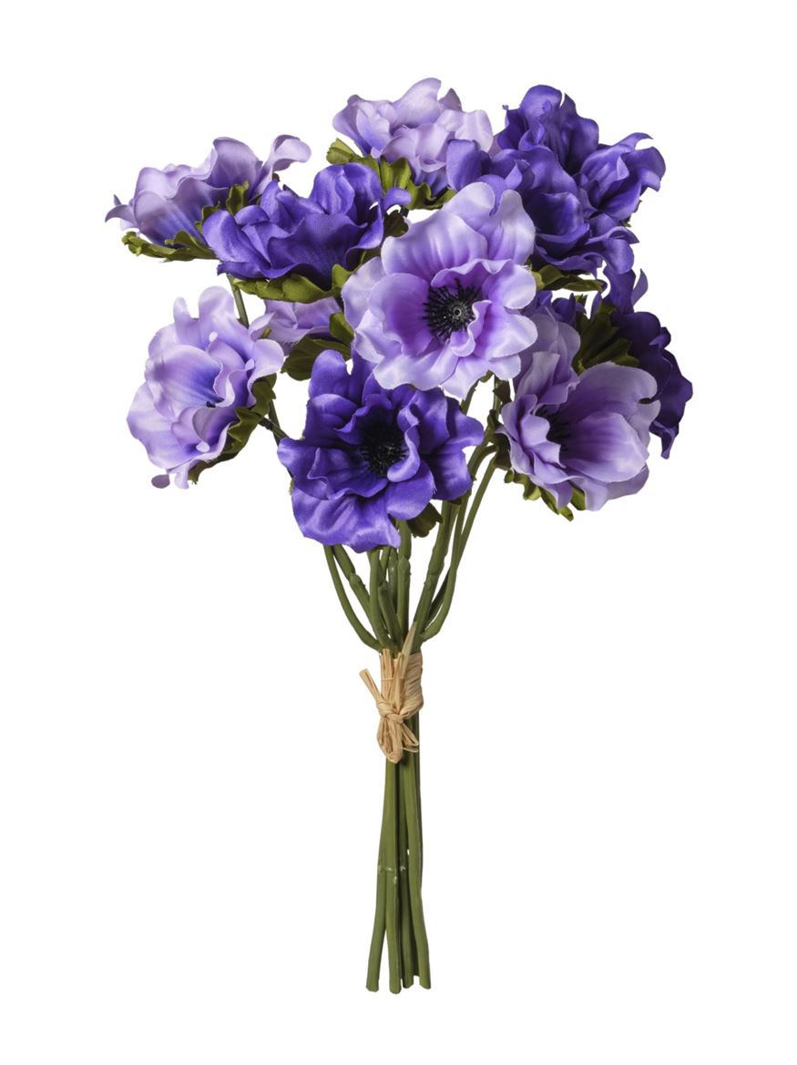 Art. Mazzo Anemone Cm38 - Purple Lilac