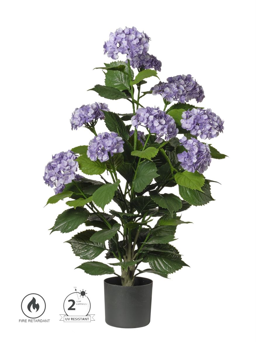 Art. Pianta Ortensie In Vaso 90cm - Purple