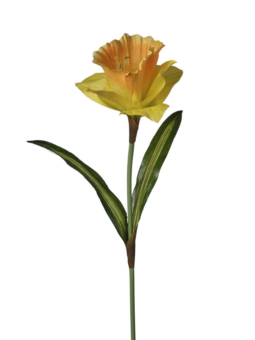 Art. Ramo Narciso Gigante H135cm D60cm Orangeyello