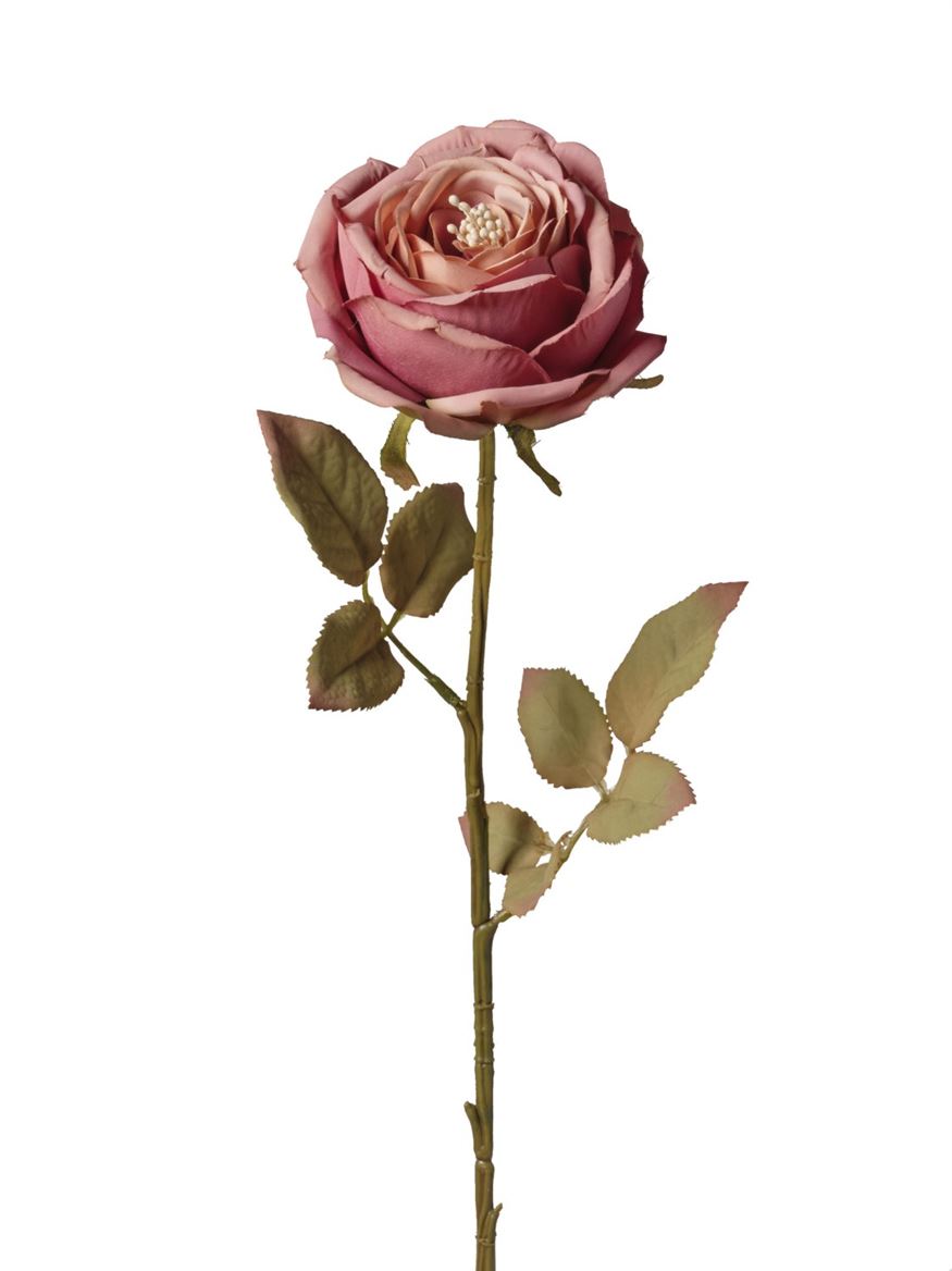 Art. Ramo Ant. Rosa Singola Cm66 - Old Pink