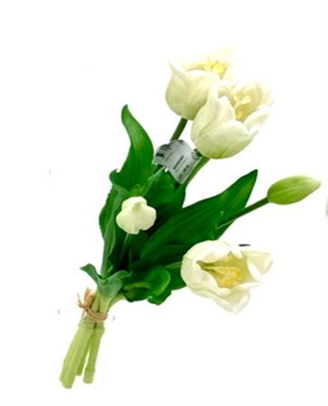 Art. Mazzo Tulipani X5 34cm - White