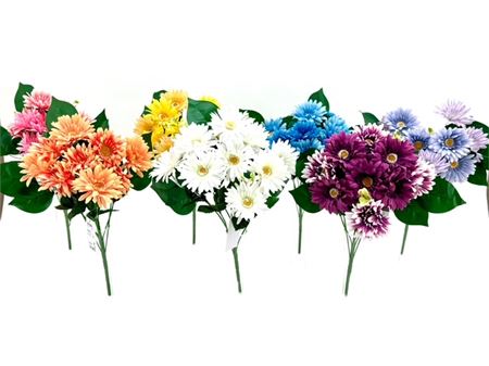 Art. Mazzo Bush Gerbera X9 42cm - Lavender Blue