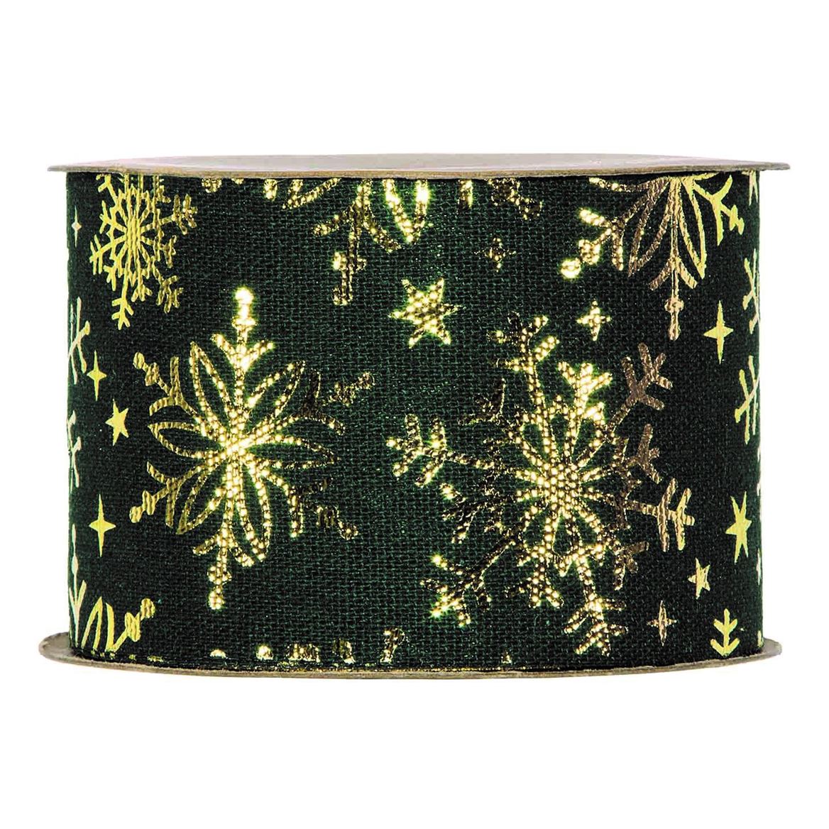 .xmas. Rotolo Gold Flakes Cm48x5mt Dark Green