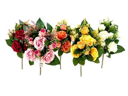 Art. Mazzo Rose Frontale 50cm - Hot Pink