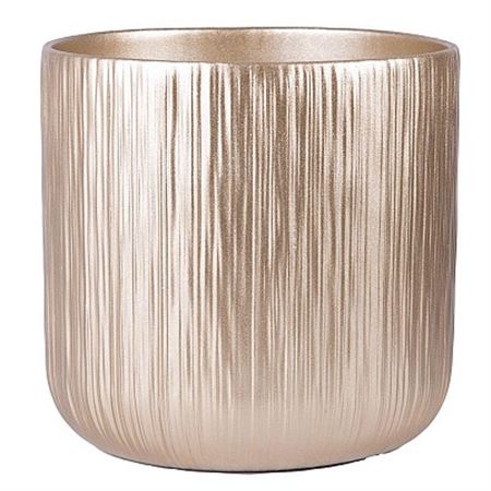 Vasi Ceramica. Caspo Camilla D13h12cm - Oro Scuro