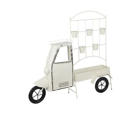 Deco. Ape Bianca Griglia Vasi Metal 154x33h152cm