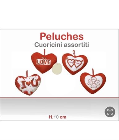 Sv. Peluche Cuoricini Mix 10cm