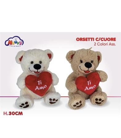 Sv. Orsetti Con Cuore 2 Col - 30cm