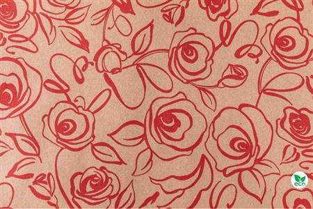 Rotolo Bob. Paper Rose Rosso Cm80 X 25m