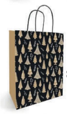 .xmas. Buste Woody Medium 23x12h30cm 50pz - Oro