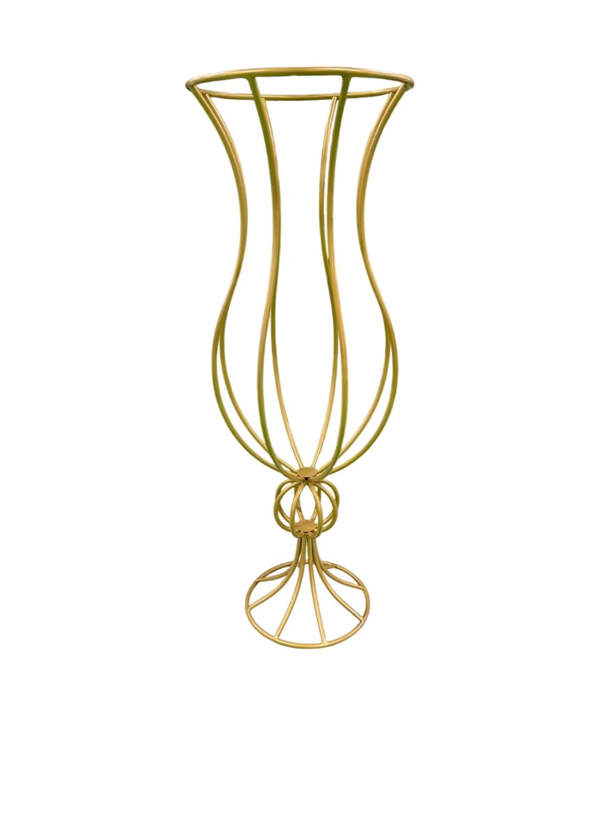 Strutture. Vaso In Metallo H.100 - D.35cm - Oro
