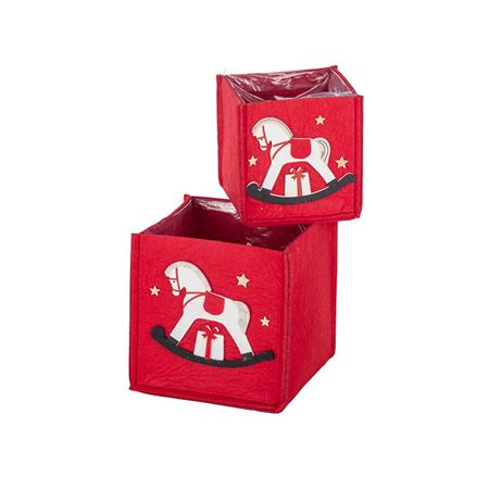 .xmas. Set 2 Caspò Quad Cavall Dond. 13x13-17x17cm
