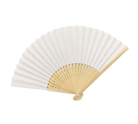 Flory. Ventaglio Carta Bianco D.21cm