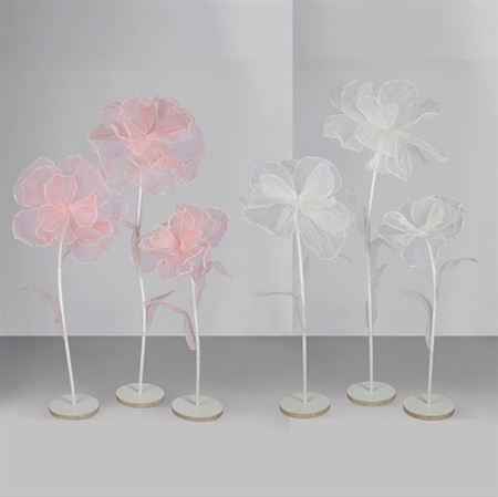 Deco. Tris Fiori Organza Mix Col. H.120-170cm