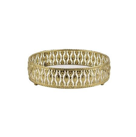 Wedd. Centrotavola Metallo Oro H7 D15cm