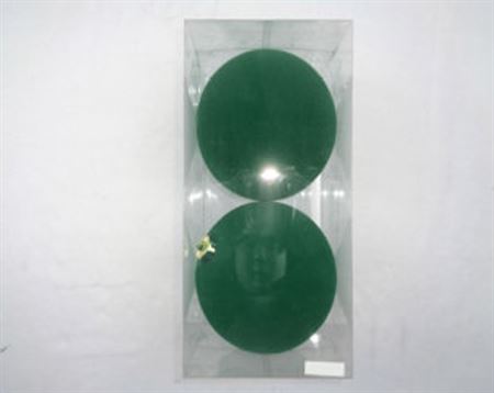 .xmas. Box 2 Sfere D.15cm Velluto Liscio Verde