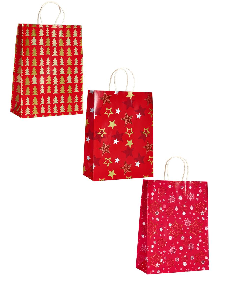 .xmas. Buste Noel Red Xlarge 36x12x40cm Mix - 30pz