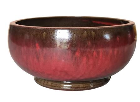 Vasi Ceramica. Noble Bowl Low D28 H14cm - Oxblood
