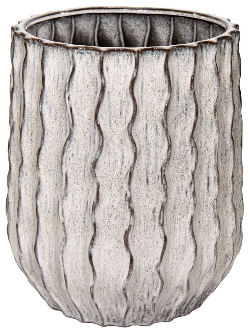 Vasi Ceramica. Boheme Rib Vase D.32 H.44cm - Cream