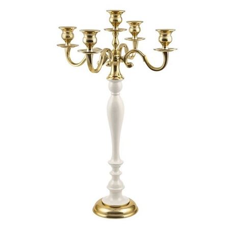 Wedd. Candeliere Alluminio Avorio H.120 D.53cm