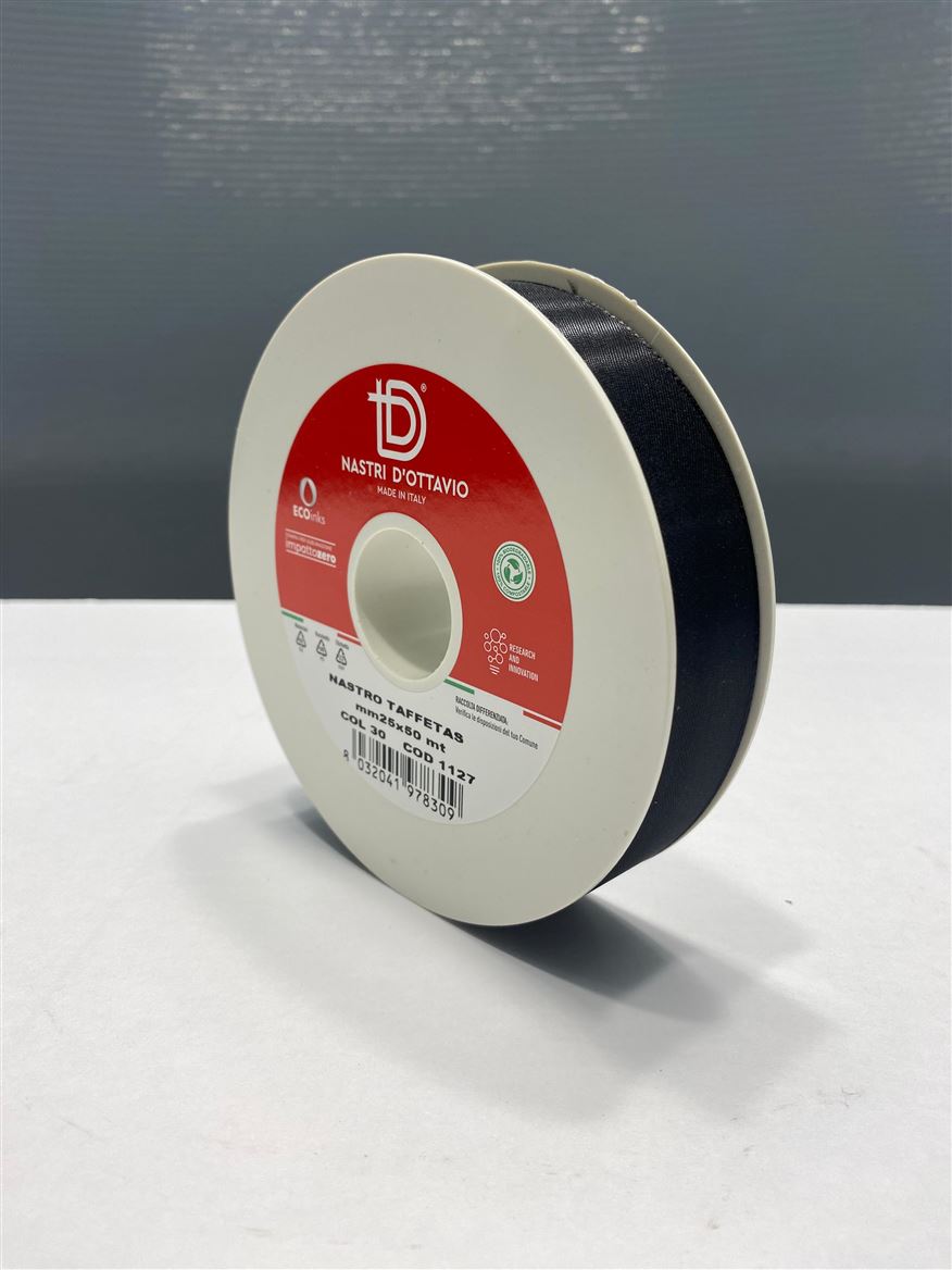 Nastri. Taffetas Mm25x50mt Nero (30)
