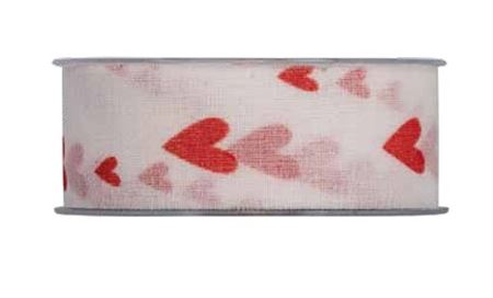 Nastri. Lino Cuori Mm40x20m - Bianco (01)