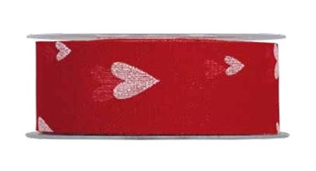 Nastri. Lino Cuori Mm40x20m - Rosso (07)