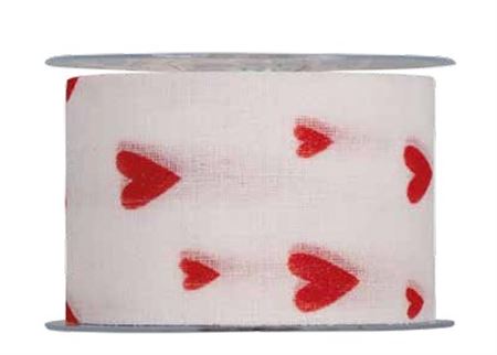 Nastri. Lino Cuori Mm70x20m - Bianco (01)