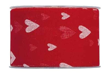 Nastri. Lino Cuori Mm70x20m - Rosso (07)