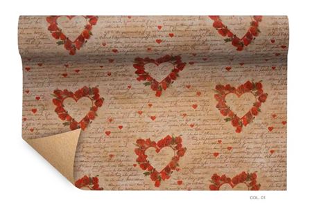 Rotolo Bob. Paperfibra Love Flower Mm750x9m
