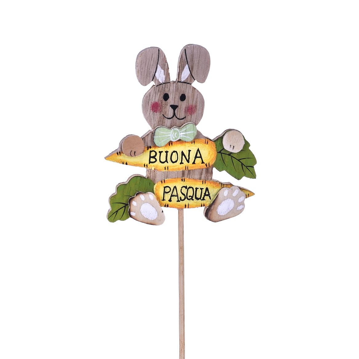 Pasqua. Stick Buona Pasqua 10xh.36cm White/grey/