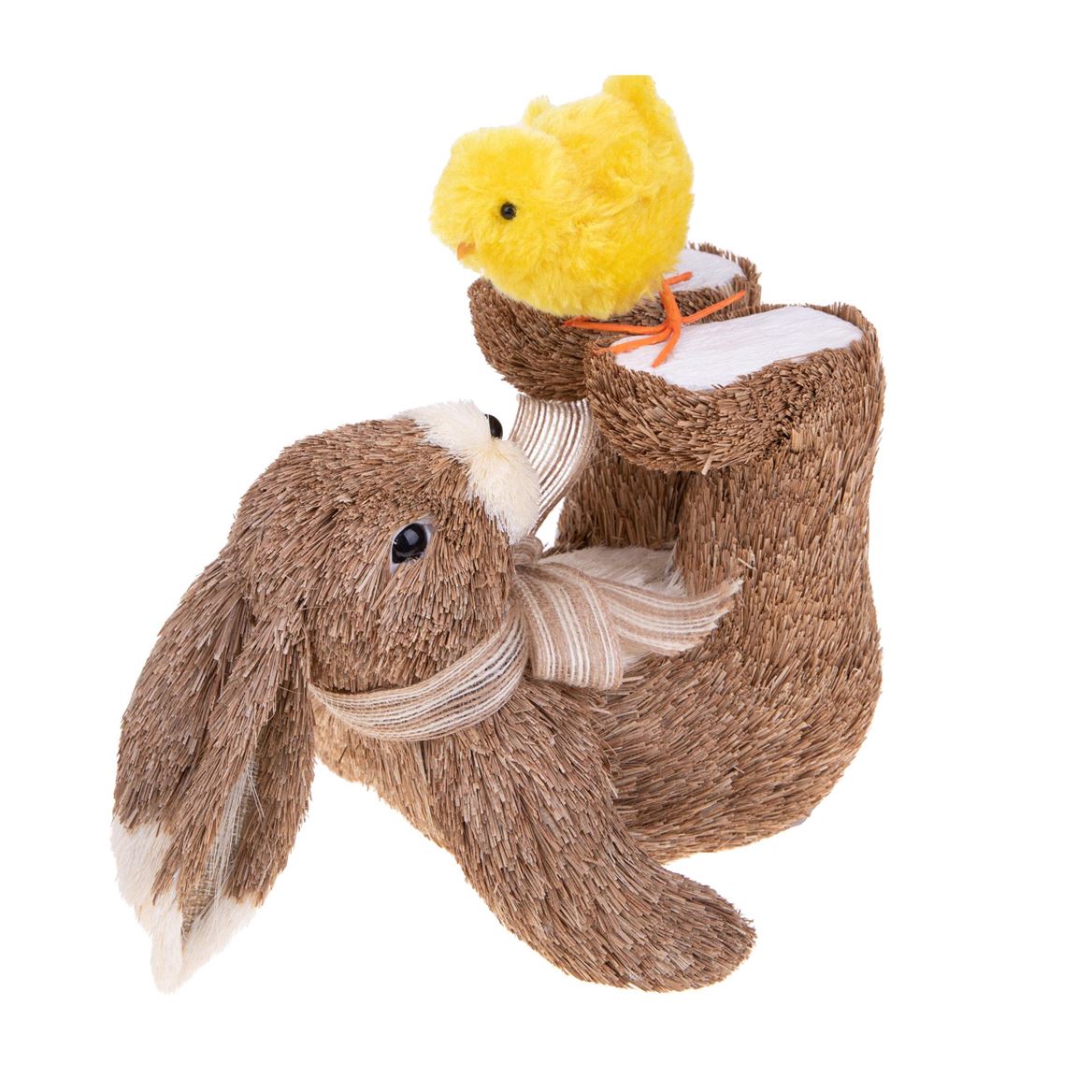 Pasqua. Coniglio 25x25cm Con Pulcino