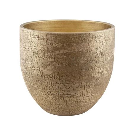 Vasi Ceramica. Caspo Avorio Dorato H32 D35cm