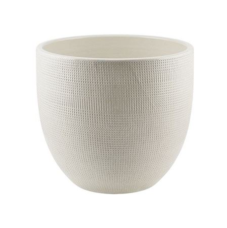 Vasi Ceramica. Caspo Bianco H22 D24cm