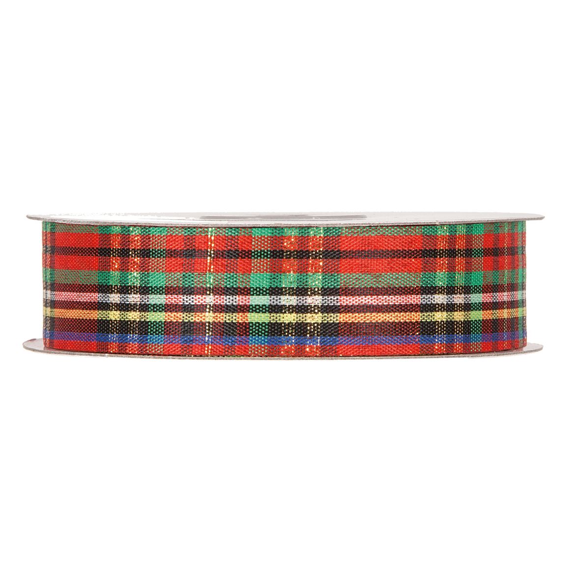 .xmas. Nastri Scozzese Mm40x45mt Red Green